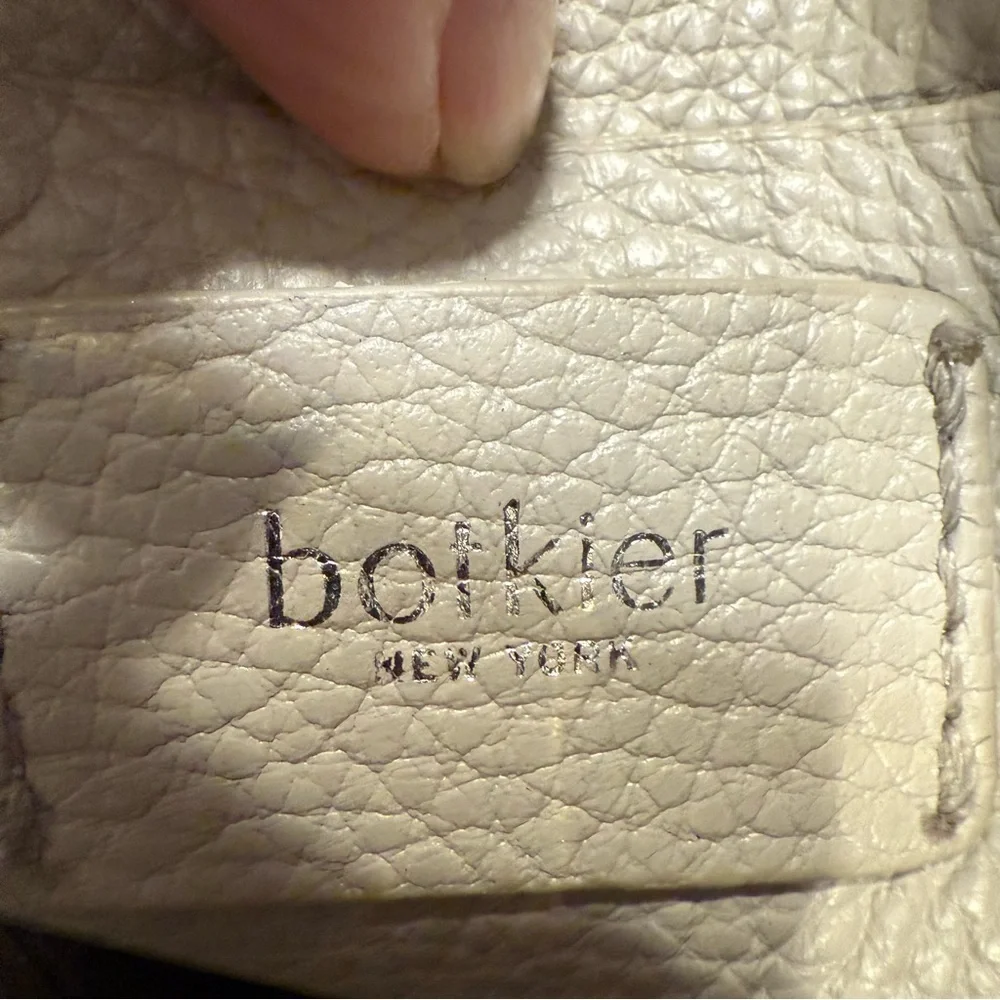 Botkier Tote Bag Soho Color-block Tan, Ivory & Black Pebbled Leather PRISTINE